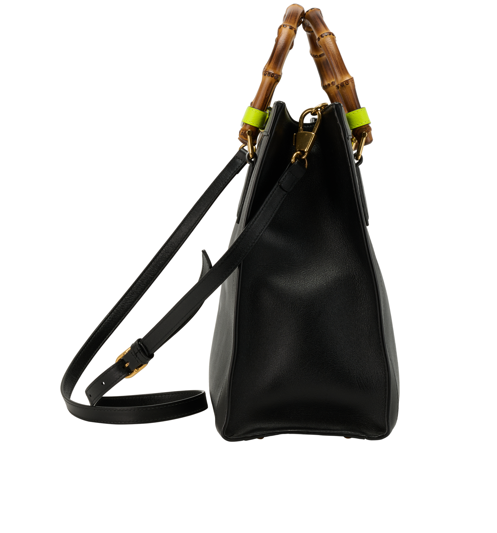 Medium Diana Bag, &pound;1,300, Handbags, Black, Leather, Side view